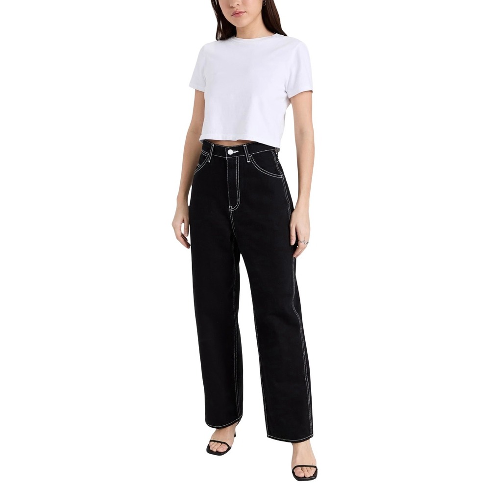Moussy Vintage Mv Tecolote Painter Pants Black 27 Utility Y2K Contrast Carpenter